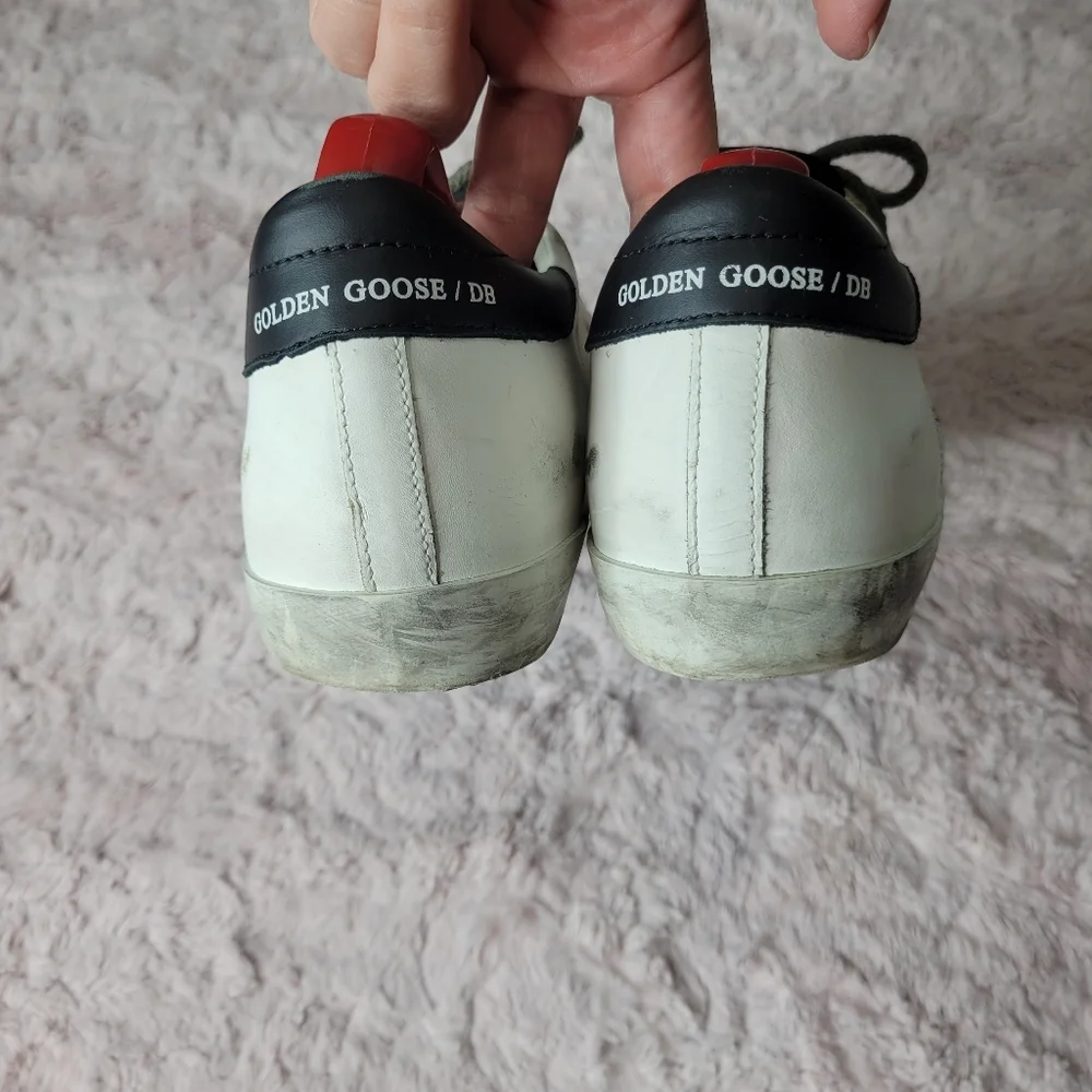 Golden Goose White and Black Sneakers - Picture 8 of 11